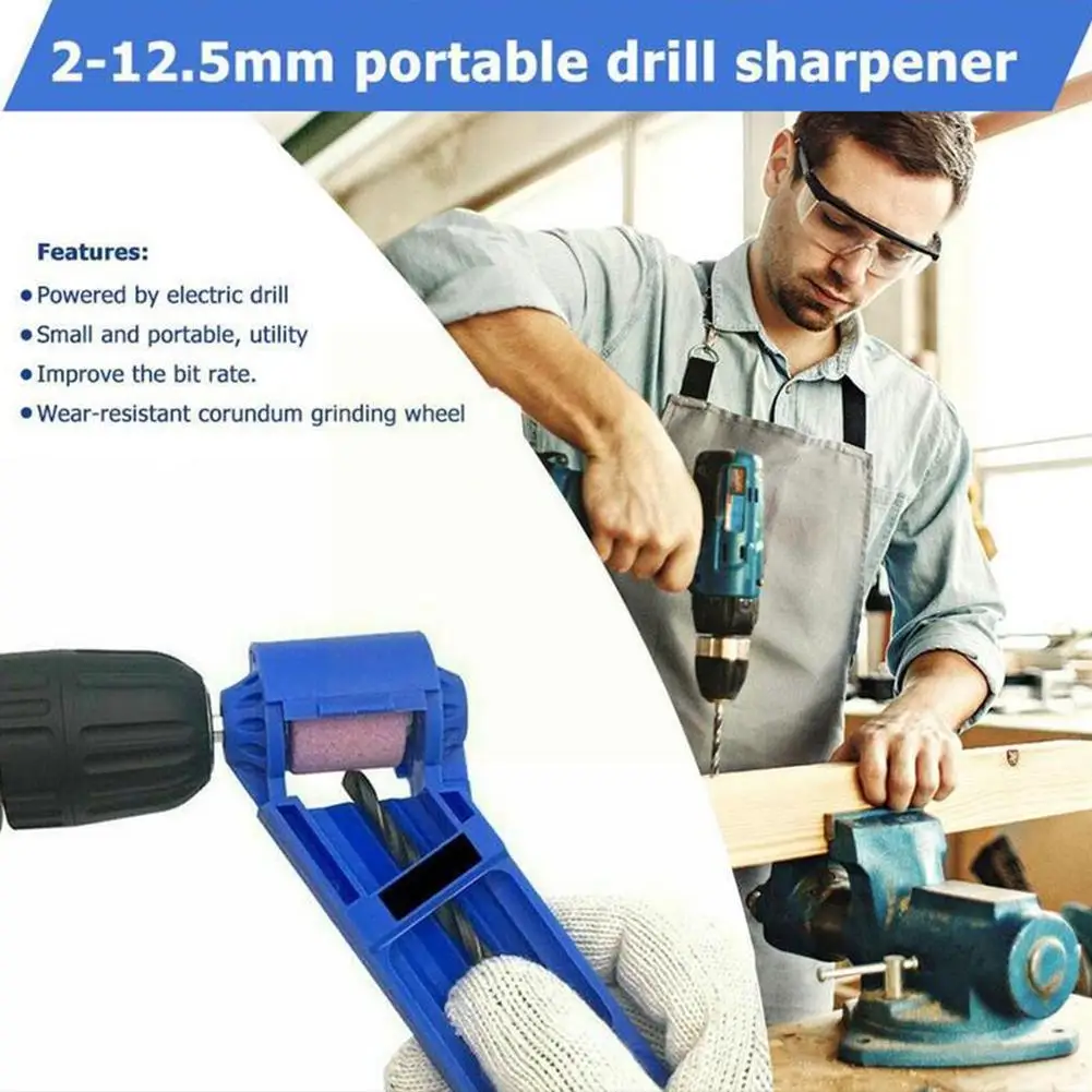 

Drill Bit Sharpener Corundum Grinding Wheel Bit Tool Polishing Parts Bit Drill Resisting Tool Powered Twist Grinder Portabl Q6v6