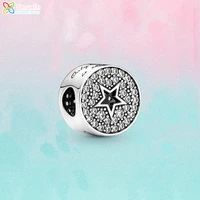 smuxin 925 sterling silver beads pav%c3%a9 star congratulations charms fit original pandora bracelets or necklaces women jewelry