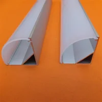 1.5m/pcs  51m/lot V Shape Aluminum Channel System with Milky Cover, End Caps and Mounting Clips for LED Strip Light
