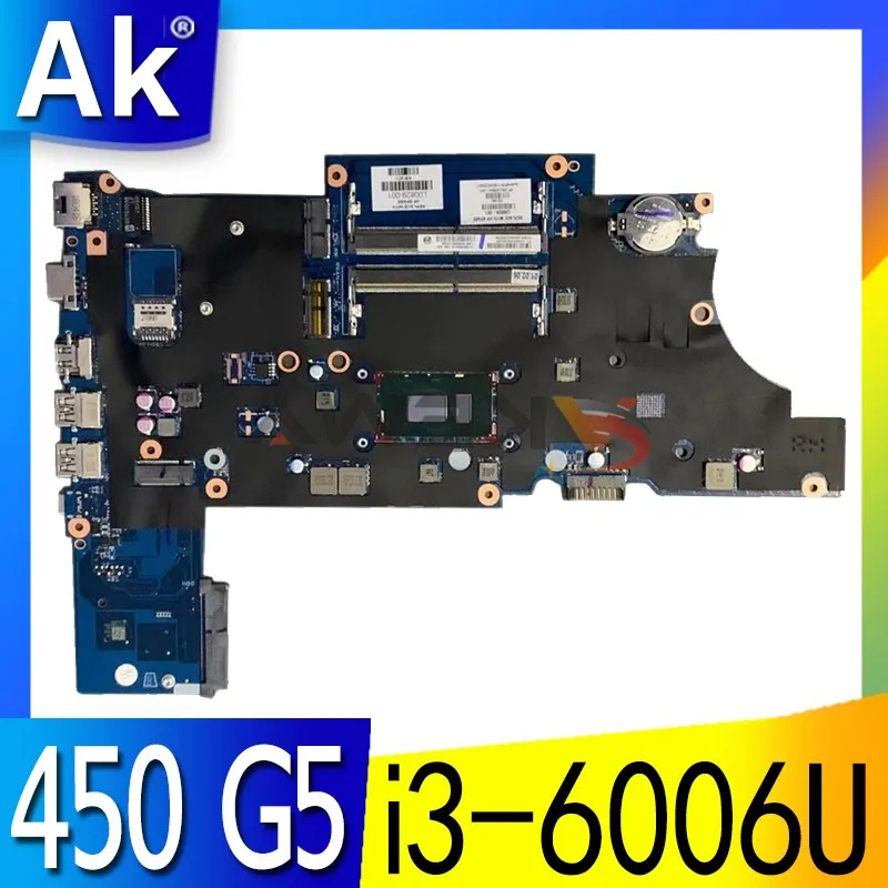 

For HP ProBook 450 G5 Laptop Motherboard L00826-601 L00826-501 L00826-001 DA0X8CMB6E0 X8C With SR2UW i3-6006U DDR4 Fully Tested