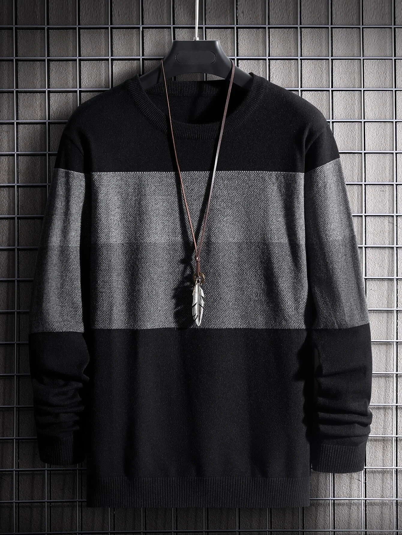

Men Color Block Sweater clothes for men free shipping Men's clothing