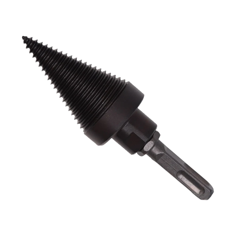 

3pcs Wood Splitter Drill Bit Shank Firewood Durable Connecting Rod Carbon Steel Log Round Hex Square Handle Carpentry Home