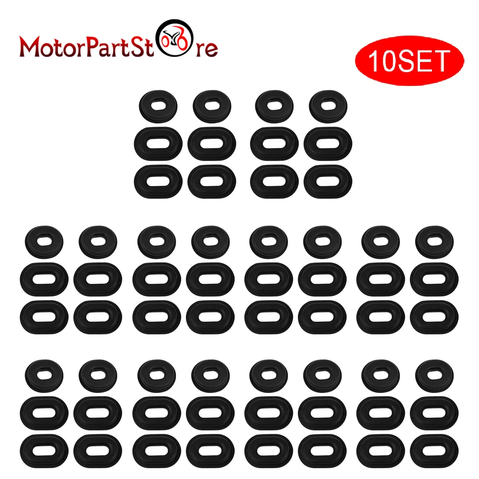 

10 Sets Rubber Side Cover Grommets Motorcycle Panel Rubber Grommets for Yamaha Suzuki Kawasaki Honda CB100 CL XL 100 CG125 CB125