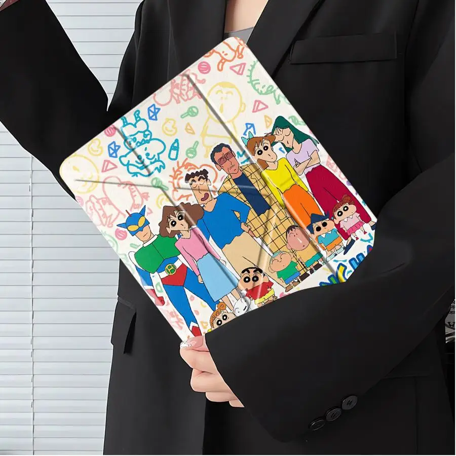 Фото Чехол-держатель для планшета Crayon Shin Chan Cute Holder Cover для iPad Mini 6 7 Air 4 5 M3 M2 1 2 M4 11 дюймов Pro 11th 10th 9th 8th 7th 12.9 дюймов №1