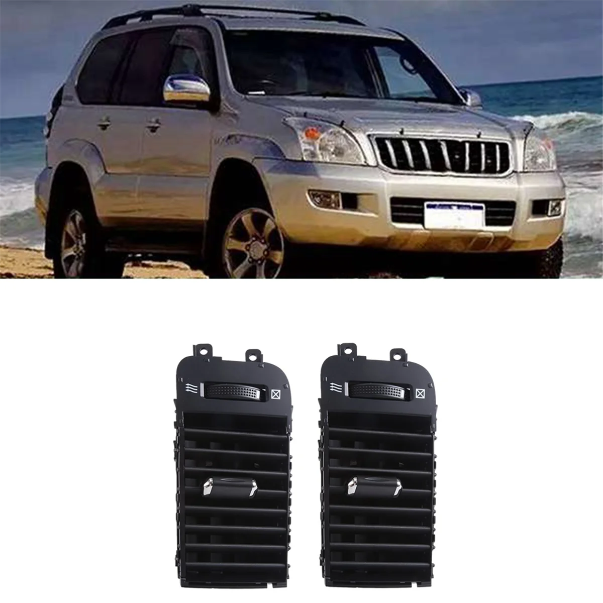 2 шт. вентиляционное отверстие для приборной панели кондиционера Toyota Land Cruiser Prado 120