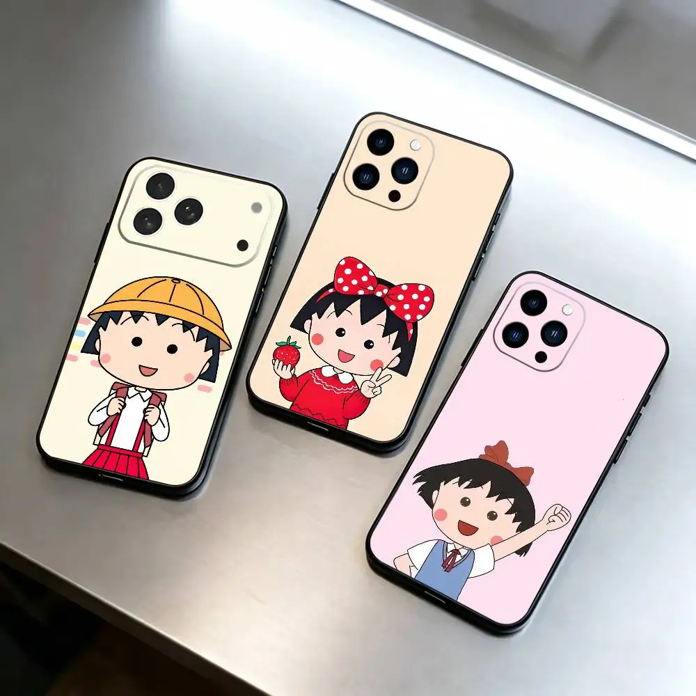 Фото Чехол для телефона C-Chibi Maruko-chan, силиконовый, мягкий, для iPhone 17, 16, 15, 14, 13, 12, 11, X, XR, Plus, Pro, Max, Plus №1