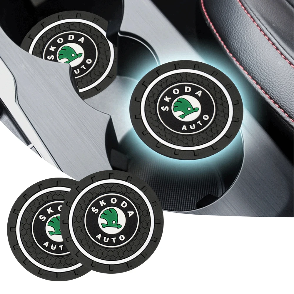 ata samochodowa Uchwyt na butelkę z kubkiem wodę Antypoślizgowa podkładka Mata żelem krzemionkowym Wodoodporna do Skody Octavia Rapid Kodiaq