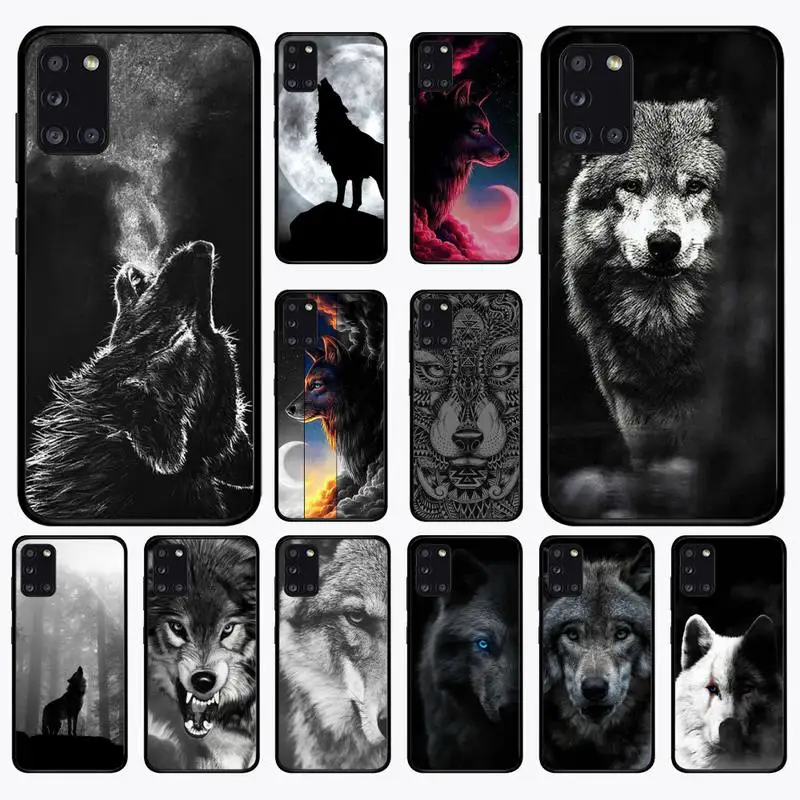 

Yinuoda Cool Black Wolf Print Phone Case for Samsung A 51 30s 71 21s 10 70 31 52 12 30 40 32 11 20e 20s 01 02s 72 cover