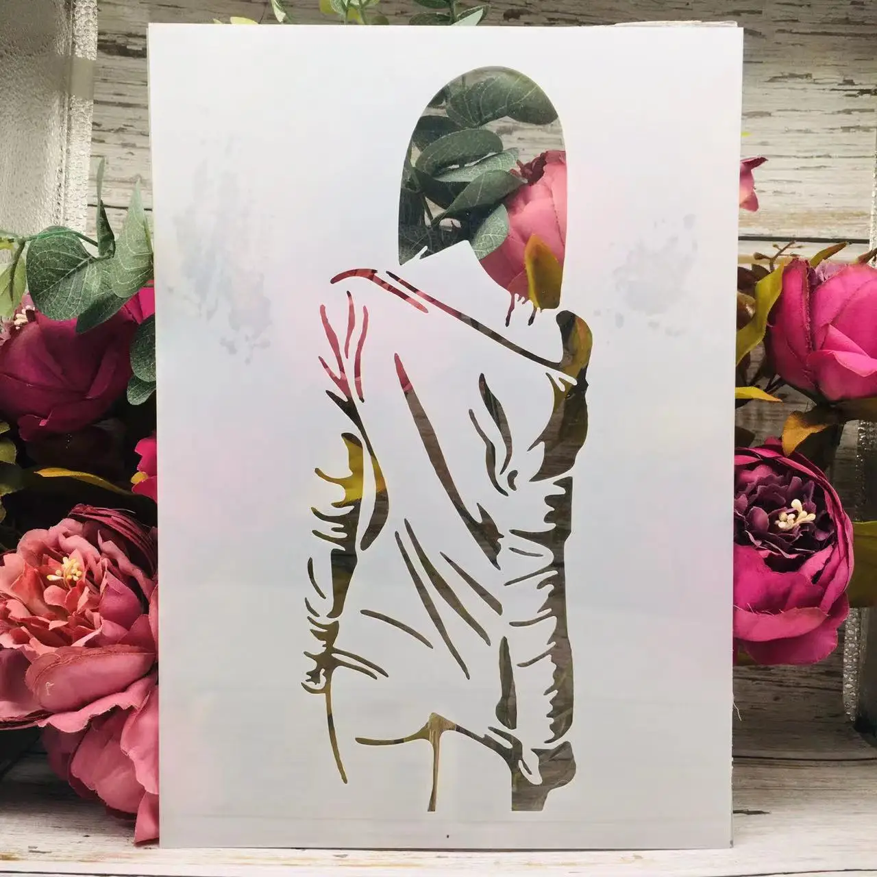 

A4 29cm Fashion Girl Back DIY Layering Stencils Wall Painting Scrapbook Coloring Embossing Album Decorative Template