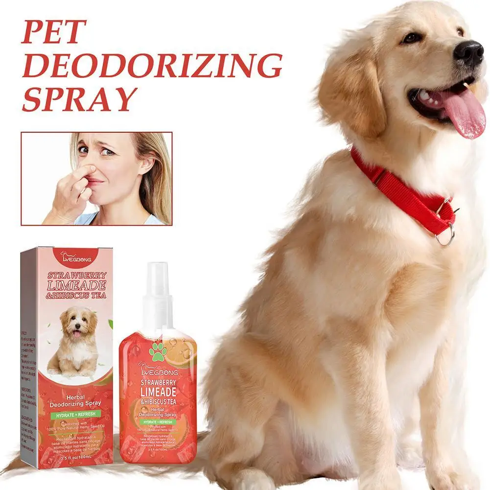 

Dog & Cat Deodorant Spray With Natural Plant Formula Pet Liquid Perfume Spray To Make Your Puppy Smell Great Long-Lasting Clean