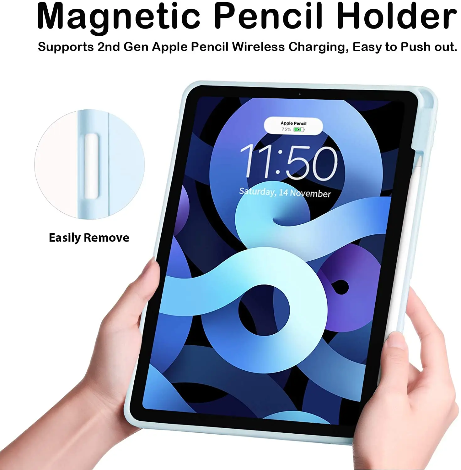

RYWER Smart Case For iPad Pro 11 2020 iPad Pro 1-2nd Gen Cover for iPad Pro 11(2018 2020 2021)Pencil Holder Covers iPad 11"