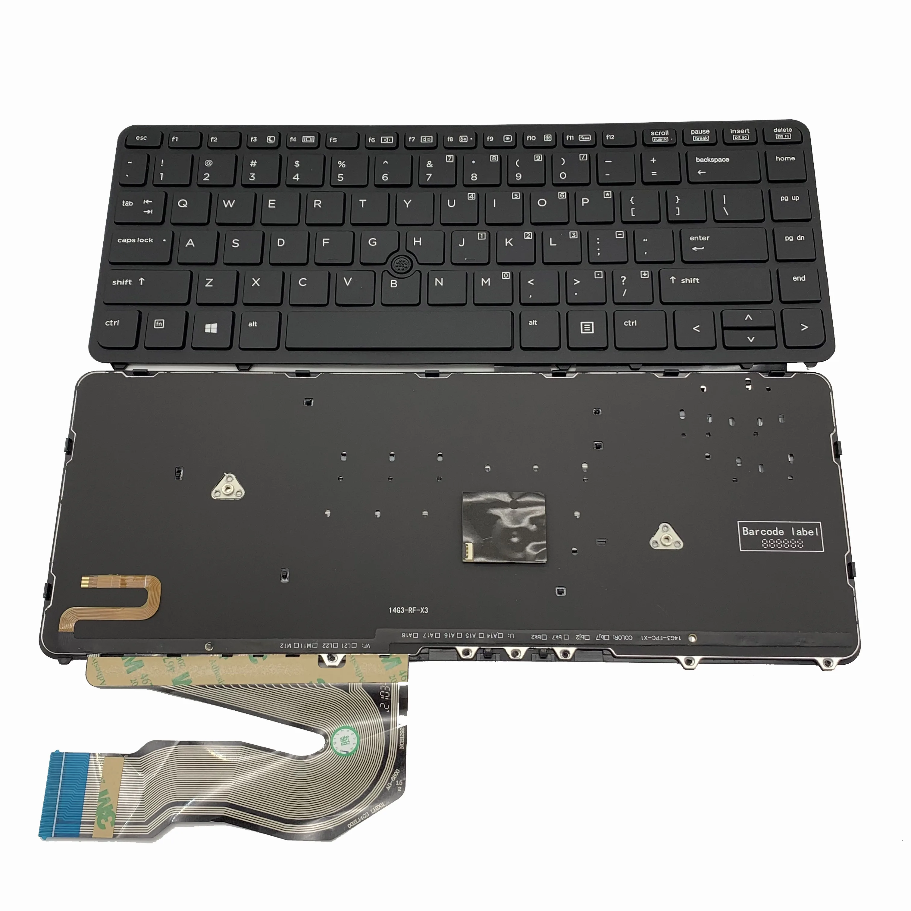 

Английская клавиатура для ноутбука HP EliteBook 840 G1 850 G1 ZBook 14, для HP 840 G2, американская черная подсветка с указательной палочкой, английская