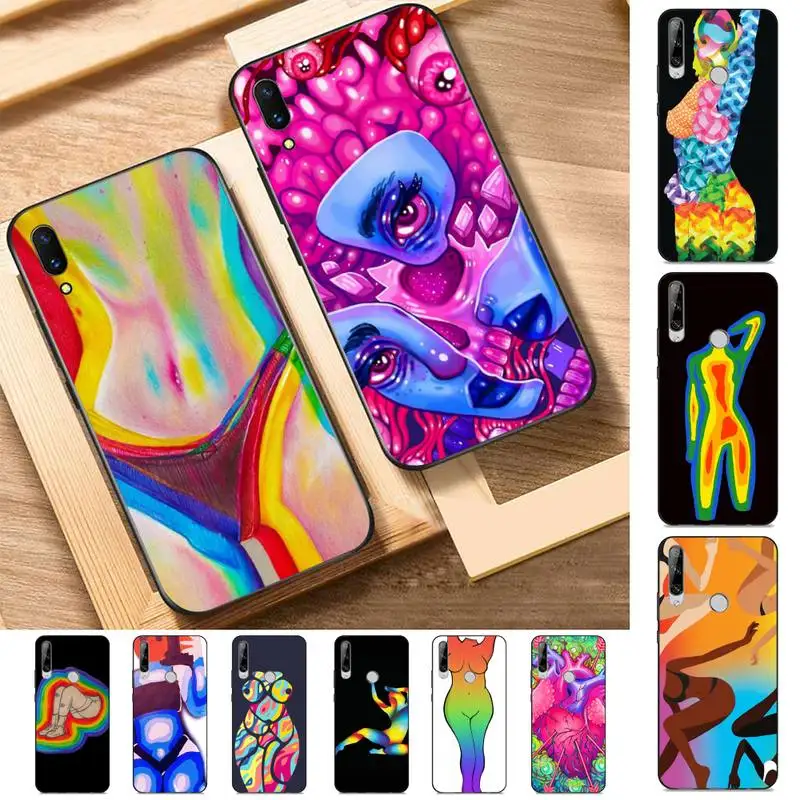 

Rainbow Body Phone Case for Huawei Y 6 9 7 5 8s prime 2019 2018 enjoy 7 plus