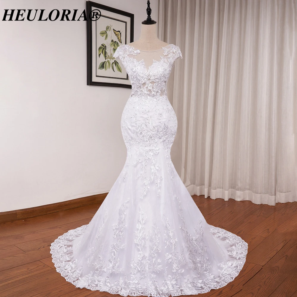 

Princess Mermaid Wedding Dresses plus size lace beading Wedding Bride Dress Robe de mariage customize