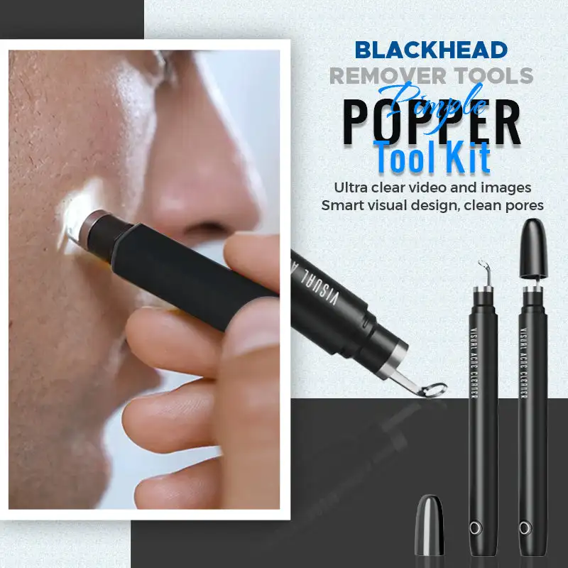 

Blackhead Remover Tools Intelligent visual design Pimple Popper Tool Kit