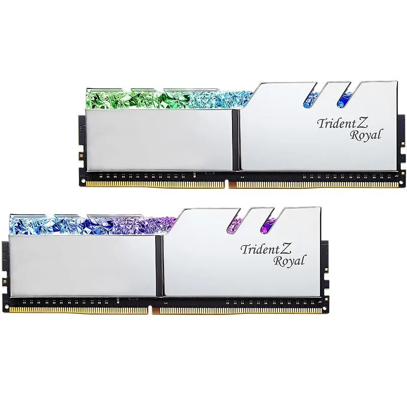 

G.Skill Trident Z Royal Series 32GB (2 x 16GB) 288-Pin SDRAM (PC4-25600) DDR4 3200 1.35V Dual Channel Desktop Memory Silver