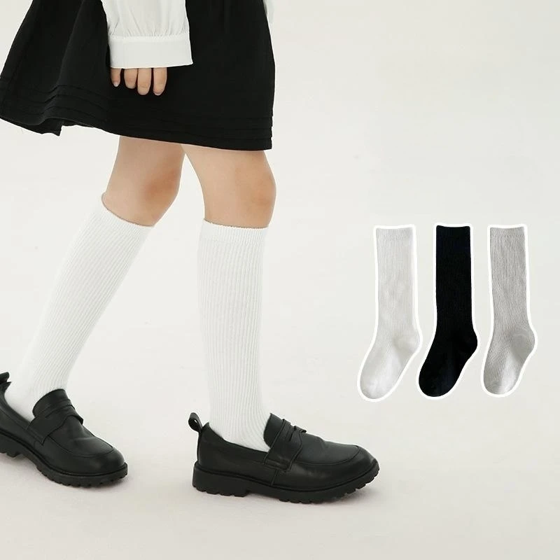 2 пары/партия однотонные носки из хлопка на Возраст 3-12 лет