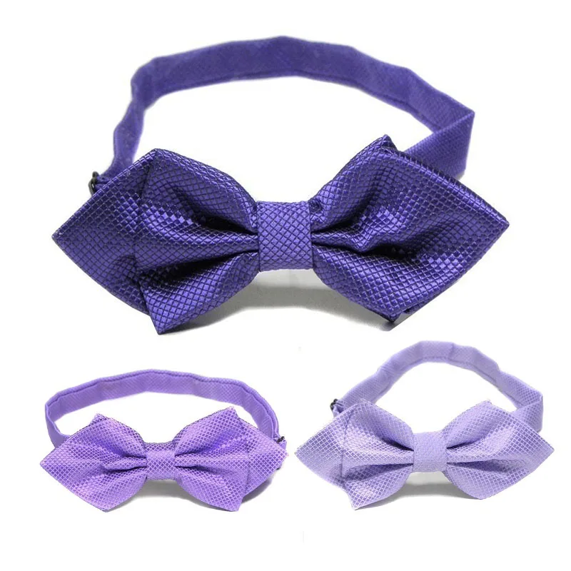 

Purple Adult Bowtie Classic Solid Color Butterfly Wedding Party Necktie man Suit Tuxedo Pet Bow Tie