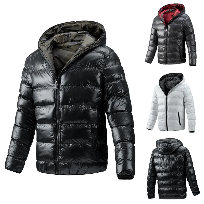 Men's Cotton Clothes In Winter Double Faced New Cotton Clothes Fashion Warm Hooded Coat Men's Fashion