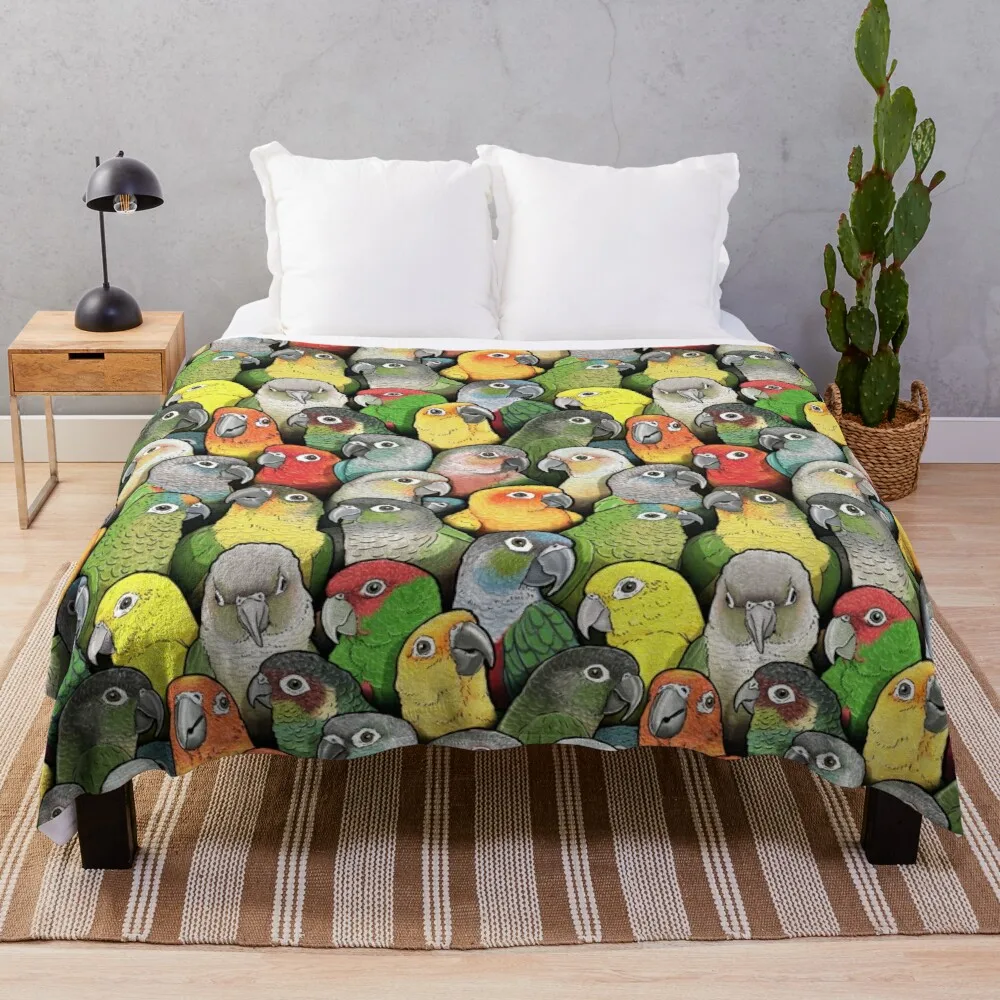 

Parrots Throw Blanket Warm Soft Cozy Plush Throw Fleece Blanket Magical Birds Parrot Suitable for All Living Rooms Bed Flannel