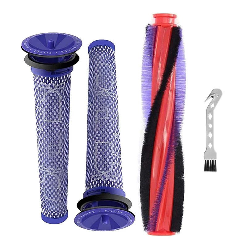 

185Mm Bristle Brush Roller Prefilter Crevice Tool For Dyson V6 DC59 DC62 SV03 Cleaner Brush Bar