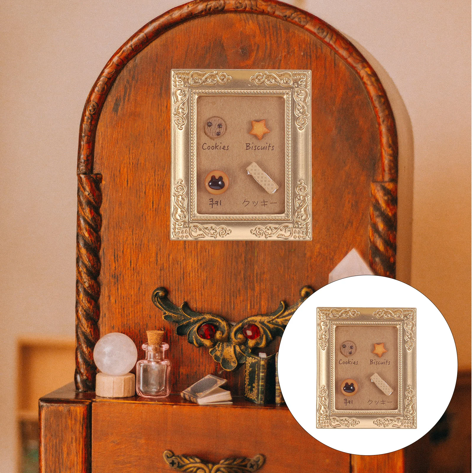 

Dollhouse Frame Mini Picture Frames Photo Props Model Miniature Biscuit Micro DIY Kit Resin