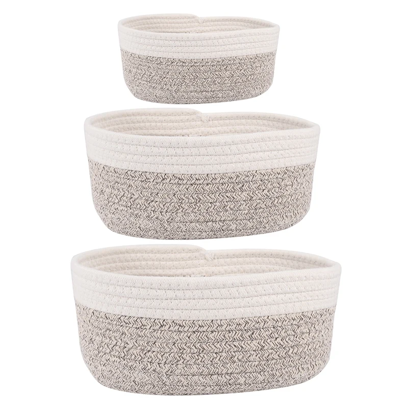 

3 шт., плетеные корзины для хранения мелочей