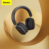 baseus h1 anc wireless headphones 4 mics enc earphone bluetooth 5 2 40mm driver hifi over the ear headsets 70h time