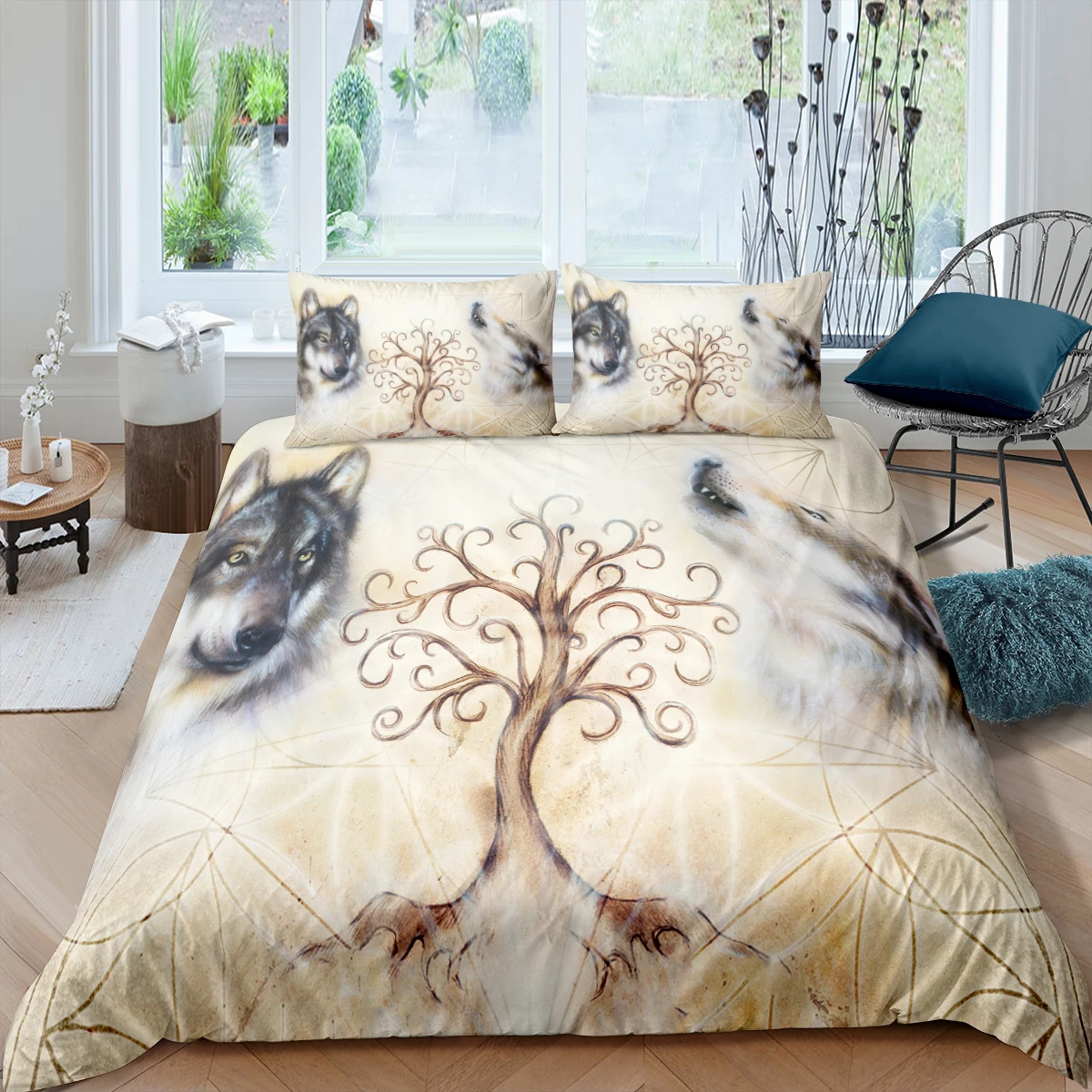 

Duvet Cover Set Home Textile Decor Cool Wolf Bedding Set Animal Fashoin 3D Print Comforter Luxury Twin Queen King Single Size