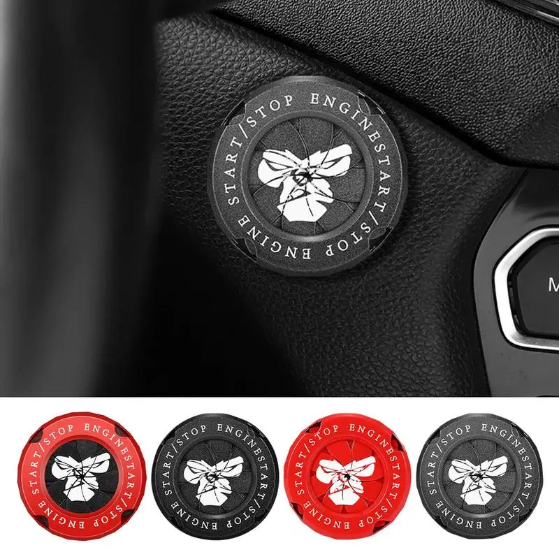 

Интерьерный Декор автомобиля, орангутан, кнопка зажигания двигателя, переключатель зажигания, поворотная крышка, кнопка остановки Onekey, крышка, автомобильный аксессуар-наклейка