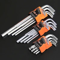 9pcs ball hexagon torx head allen key set hex wrench adjustable spanner portable l shape screw nuts wrenches repair tools