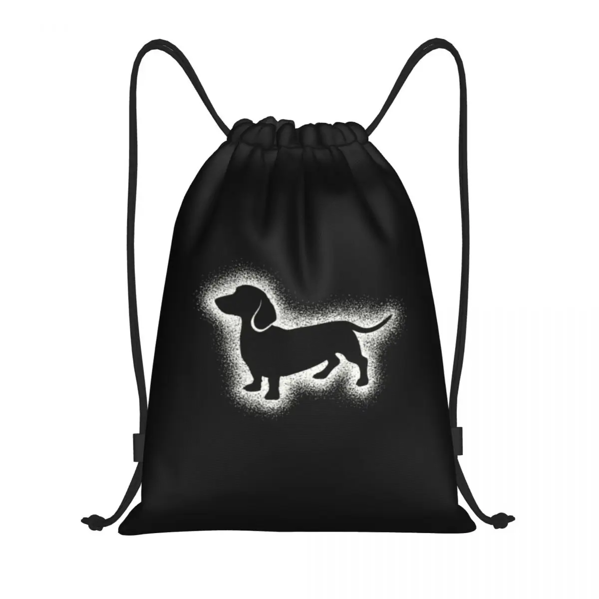 

Little Dachshund Drawstring Backpack Women Men Gym Sport Sackpack Foldable Sausage Dog Shopping Bag Sack