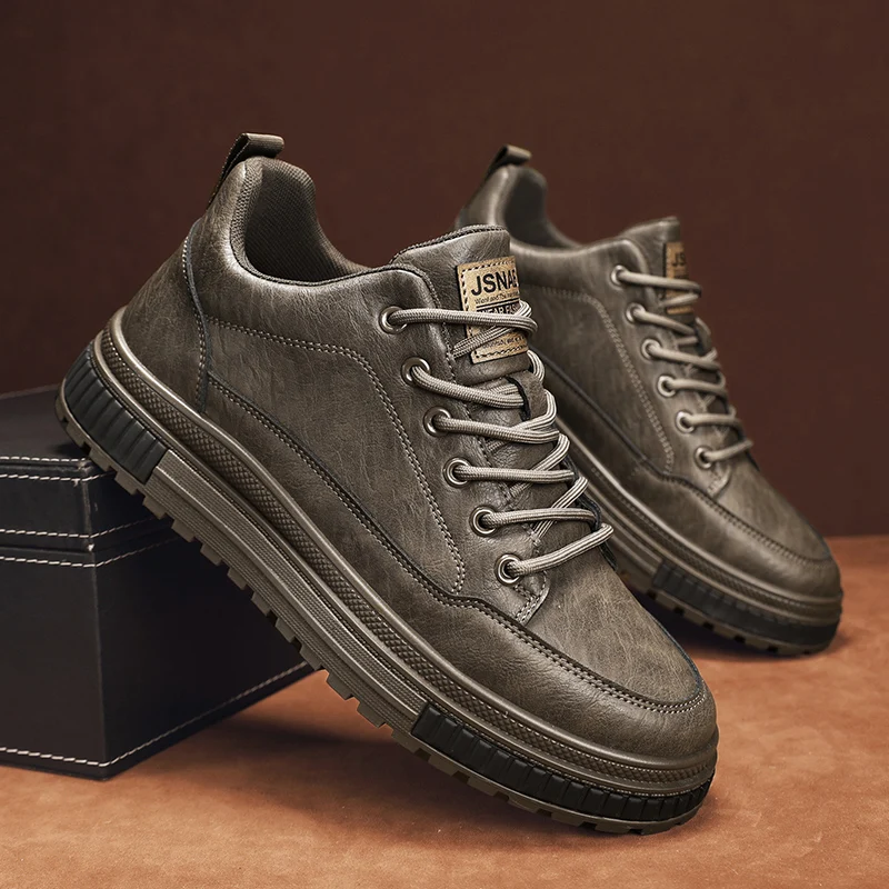 

Мужские зимние ботинки до щиколотки, новинка 2023, мужские кроссовки, мужская повседневная защитная обувь, Лидер продаж, модная Нескользящая рабочая обувь для улицы