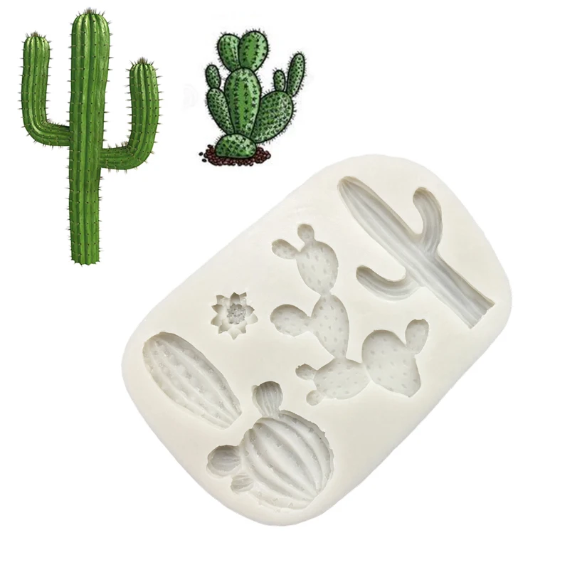 

Cactus Silicone Mold Sugarcraft Chocolate Cupcake Baking Mold Fondant Cake Decorating Tools