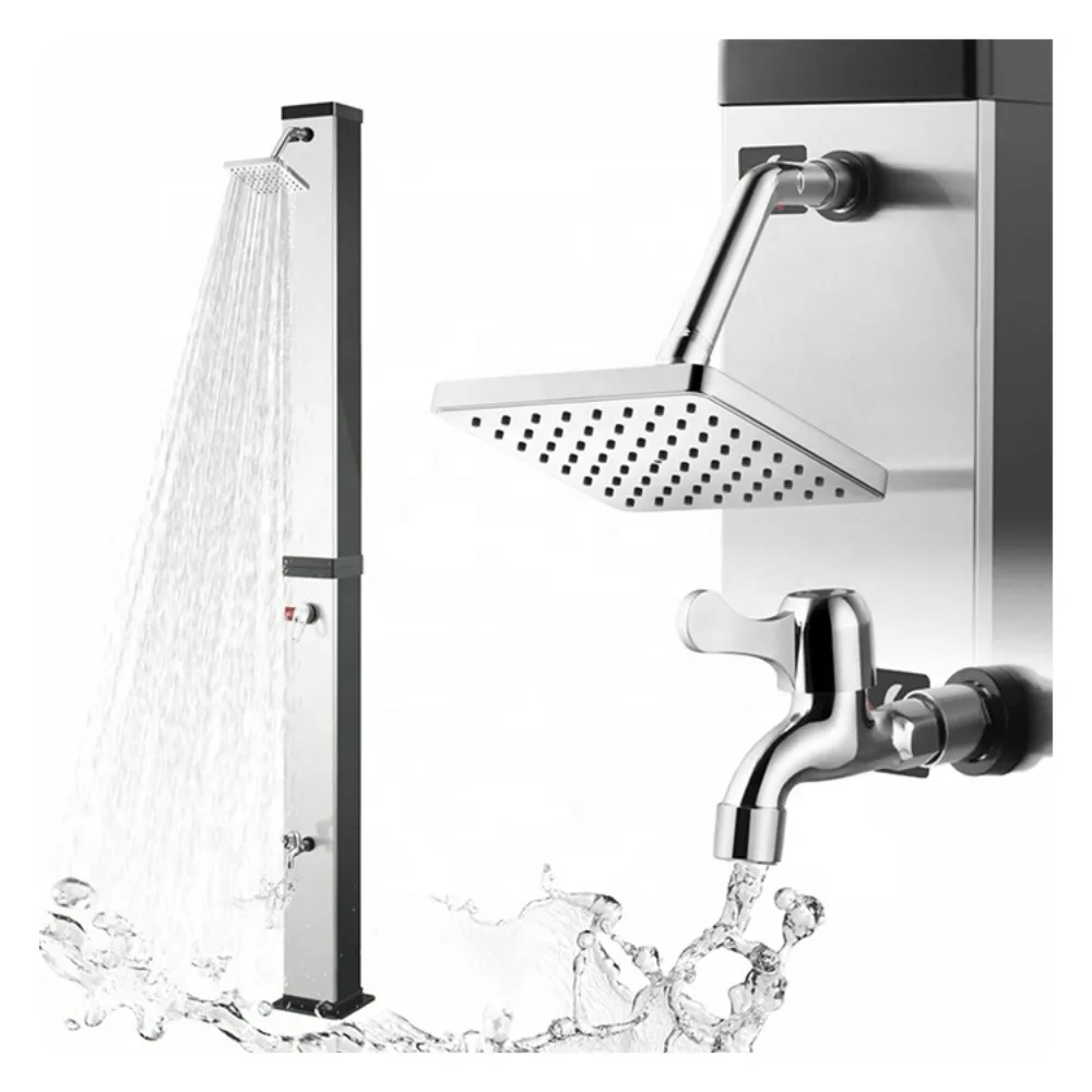 

green product family garden shower 40L Tetragonal outdoor solar shower beach shower for swimming pool