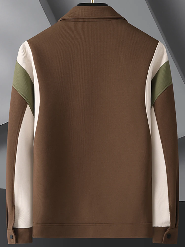 Очень большая весенняя одежда Верхняя Мужская свободная куртка с лацканами и