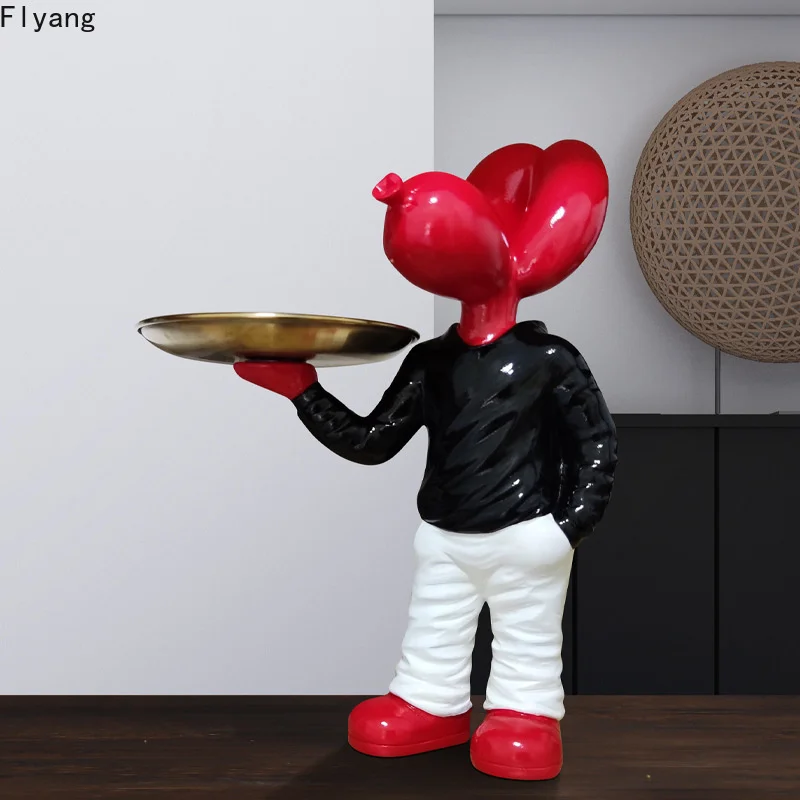 

balloon Nordic dog statue tray creative resin furniture living room decoration resin animal sculpture desktop decoration crafts