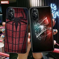 marvel spiderman clear phone case for huawei honor 20 10 9 8a 7 5t x pro lite 5g black etui coque hoesjes comic fash design