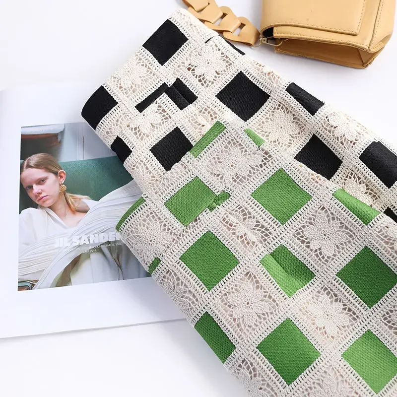 Женская длинная юбка в клетку универсальная клетчатая с высокой талией и