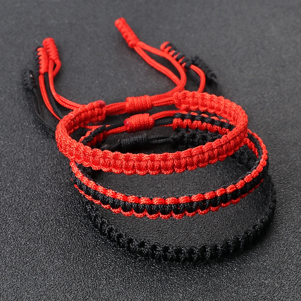 

Handmade Braided Lucky Rope Bracelets For Women Men Multicolor Tibetan Buddhist Bracelet Couples Bangles Friendship Jewelry Gift