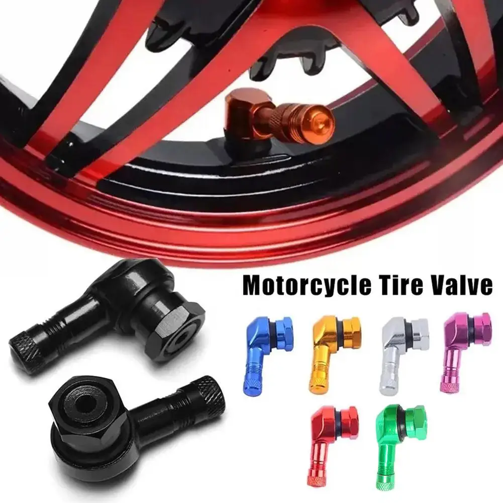 

1 Pair Universal Aluminum Motorcycle Wheel 11.3mm/7.8mm Valves Tire Tire Degree Cover Stem 90 CNC Air Cap Y6Q7