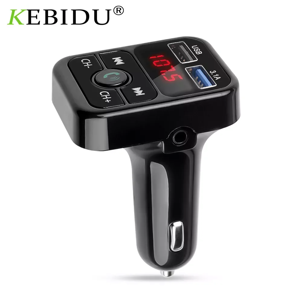 

Car Radio Kit Handsfree Wireless Bluetooth FM Transmitter LCD MP3 Player USB Charger 2.1A Car Accessories Handsfree Stereo