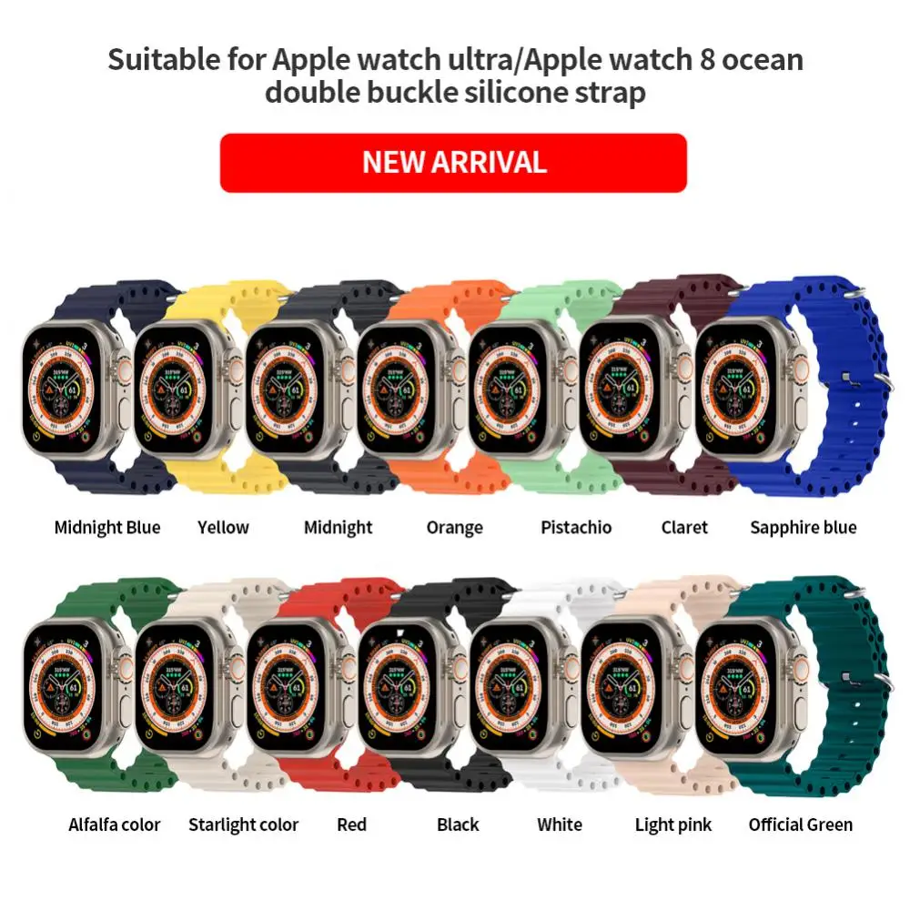 

Ocean Strap For Smart Watch 44mm 40m 42mm 38mm Apple Watch Band Series 8 Ultra 49mm 45mm 41mm IWatch Serie 7 6 Se 5 Accessories