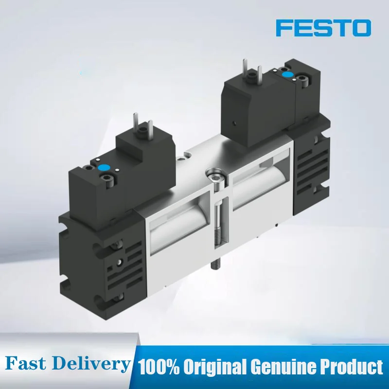 Фото Электромагнитный клапан FESTO, оригинальный, 547096-VSVA-B-D52-H-A1-1AC1, высокопроизводительный, 5/2-ходовой, бистабильный, с преобладающим действием. №1