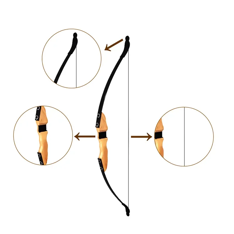 

Longbow 128 Archery Recurve Bow Take Down Longbow 30Lbs/40Lbs Beginner Shooting Practice Hunting Game Accessories