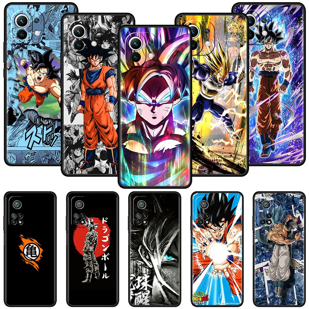 

Black Celular Case for Xiaomi Mi Poco X3 NFC M3 11T 5G 11 Ultra 9 Lite 12 10T Pro 9T Soft SmartPhone Funda Dragons Ball Saiyan