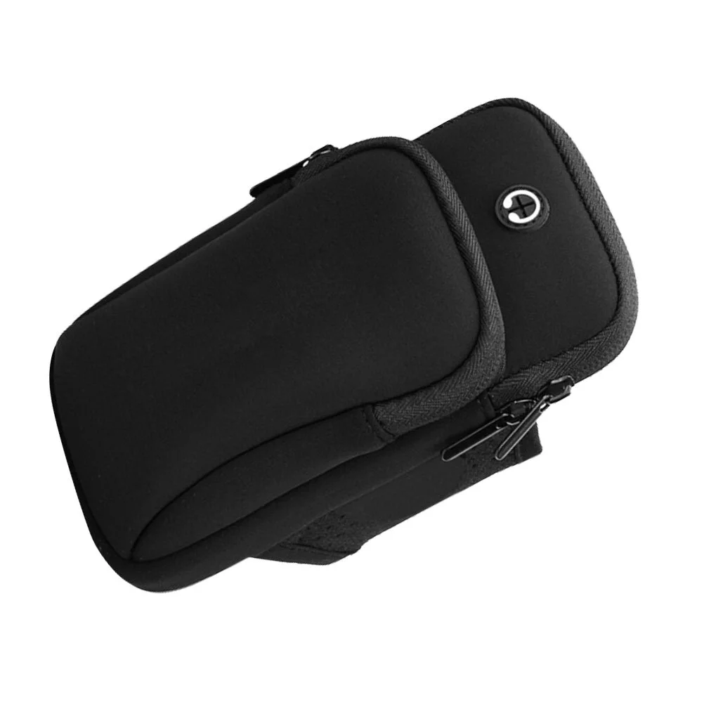 

Running Arm Sleeves Simple Practical Phone Storage Bag for Outdoor Fitness (Black, Suitable Under 6 Inches)