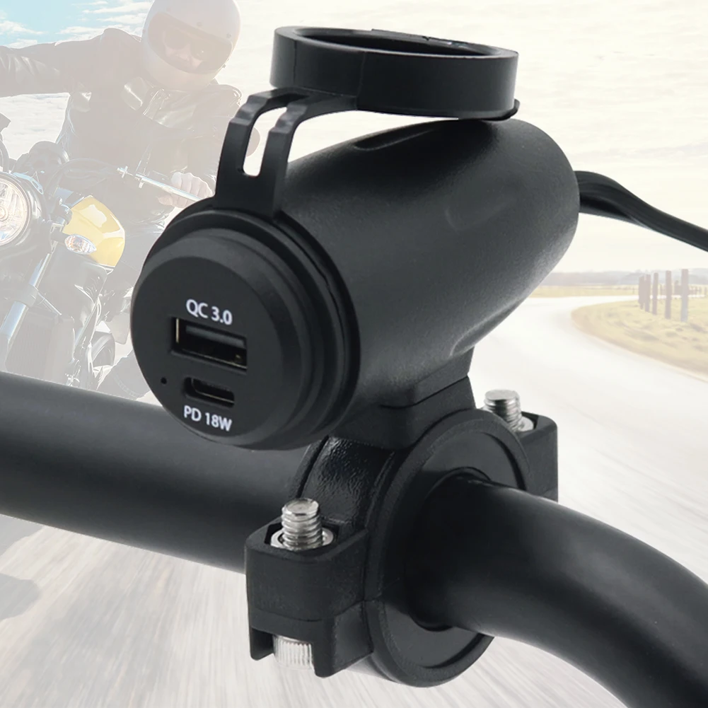 

Зарядное устройство для мотоцикла, водонепроницаемое Зарядное устройство USB, адаптер питания, защита от перегрузки цепи с двумя портами для...