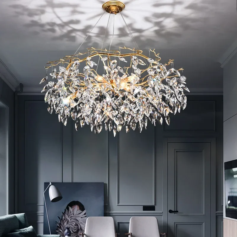 

Modern LED Crystal Chandelier Lighting Luxury Home Decoration Chandeliers Lamp Living Room Hanglamp