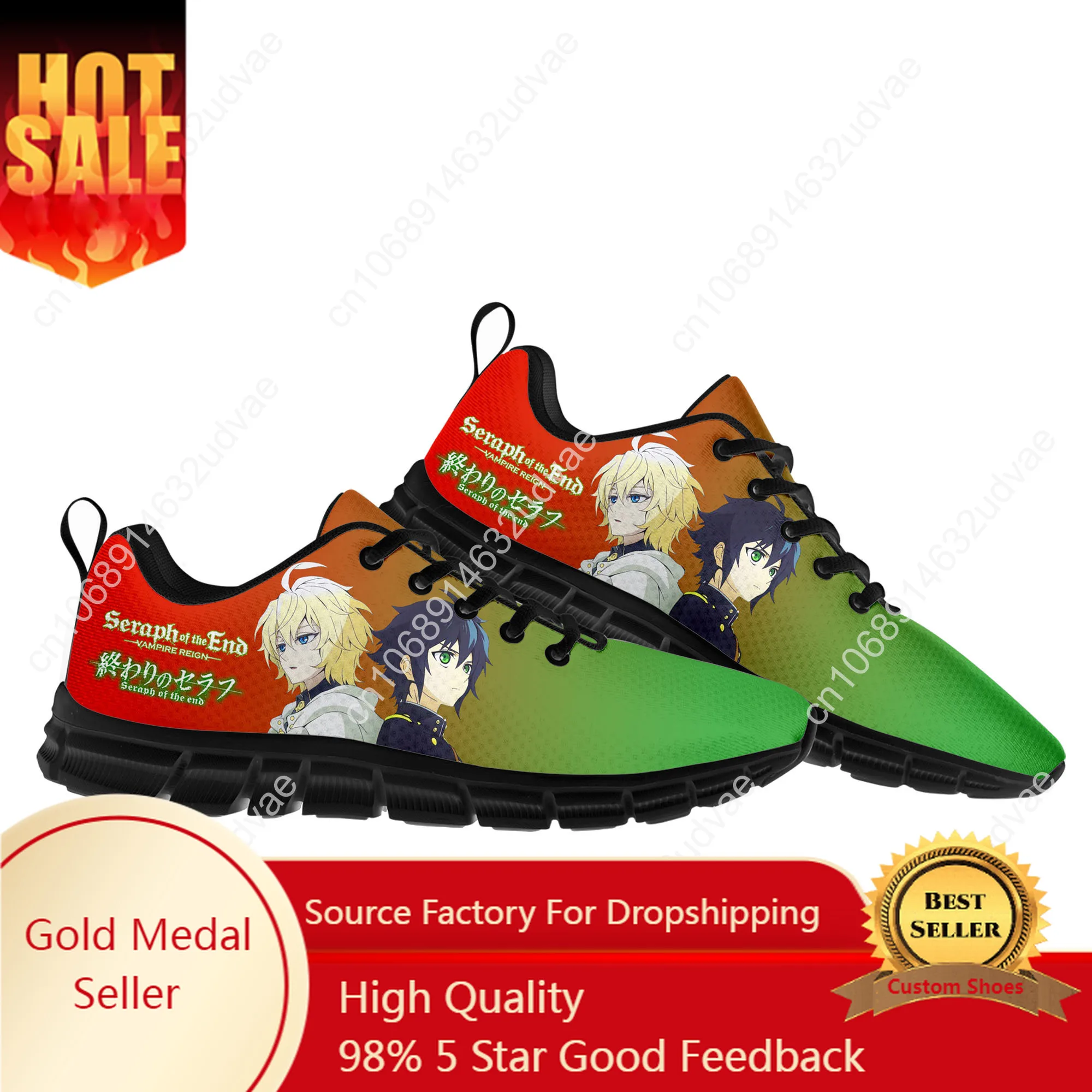 

Seraph Of The End Hyakuya Yuichiro Sports Shoes Mens Womens Teenager Kids Children Sneakers Custom Designer Casual shoes